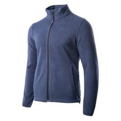 Bluza sportowa męska Hi-Tec Henis. Niebieskie bluzy bez kaptura męskie Hi-tec, m, bez wzorów, bez kaptura. Za 164.18 zł.