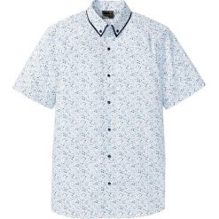 Koszula z krótkim rękawem w kwiaty bonprix biało-ciemnoniebieski w kwiaty. Koszule męskie marki bonprix. Za 69.99 zł.