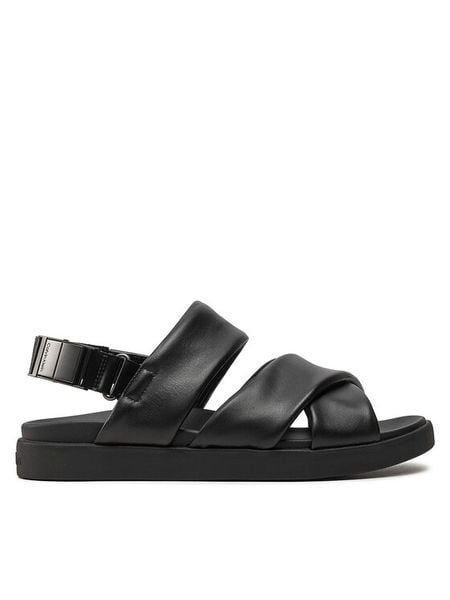 Calvin Klein Sandały Padded Criss Cross Sandal HM0HM01482 Czarny. Czarne sandały męskie Calvin Klein, ze skóry, bez zapięcia. Za 469.99 zł.