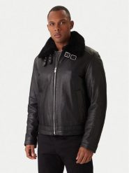 BOSS Kurtka skórzana H-Mupablo 50540917 Czarny Regular Fit. Czarne kurtki męskie Boss, m, bez wzorów, ze skóry, bez ramiączek, bez kaptura. Za 3,529.00 zł.