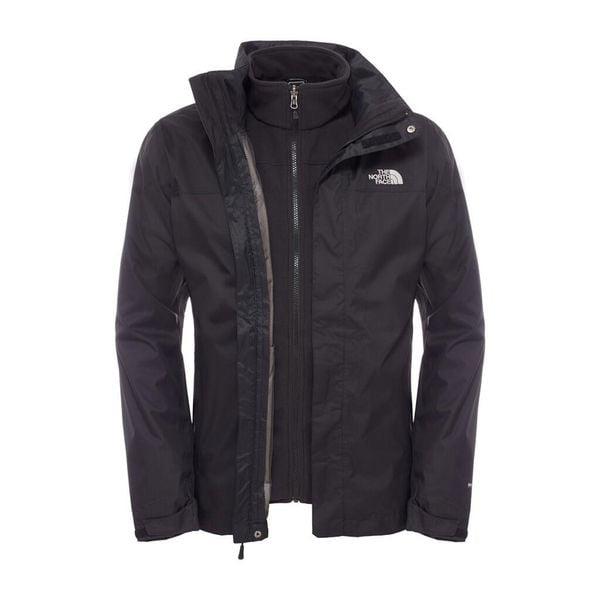 Kurtka turystyczna męska The North Face M Evolve II Triclimate. Czarne kurtki męskie The North Face, l, bez wzorów, bez ramiączek, bez kaptura. Za 816.99 zł.