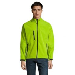 Kurtka Męska Relax Soft Shell. Zielone kurtki męskie SOL'S, m, bez wzorów, sportowe, bez ramiączek, bez kaptura. Za 217.99 zł.