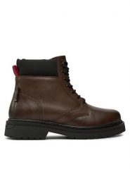 Tommy Jeans Trapery Tjm Lace Up Boot EM0EM01446 Brązowy. Brązowe buty zimowe męskie Tommy Jeans, bez wzorów, z jeansu, bez obcasa, bez zapięcia. Za 629.99 zł.