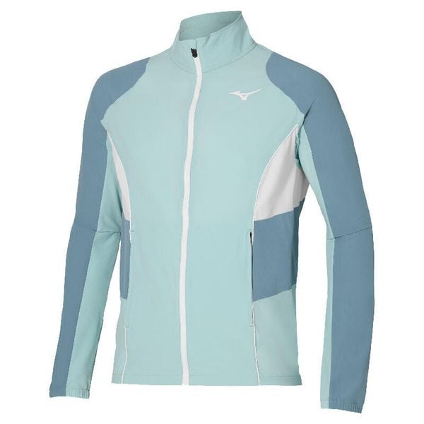 Kurtka z dresu Mizuno Shadow. Niebieskie kurtki męskie Mizuno, l, bez wzorów, z dresówki, sportowe, bez ramiączek, bez kaptura. Za 400.50 zł.