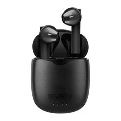 Słuchawki bezprzewodowe, douszne z mikrofonem SVEN E-717BT (czarne). Czarne słuchawki bluetooth Sven. Za 80.00 zł.