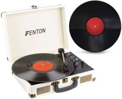 Gramofon w walizce RP115G Fenton BT kremowy one size. Białe gramofony Fenton. Za 299.00 zł.