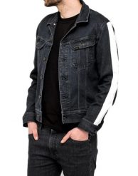 LEE SLIM RIDER RETRO MĘSKA KURTKA JEANSOWA BASELINE BLACK L89RRGAW 112123902. Czarne kurtki męskie Lee, l, bez wzorów, z jeansu, retro, bez ramiączek, bez kaptura. Za 279.99 zł.