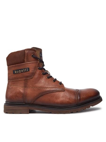 Bugatti Kozaki 325A0U3C3500 Brązowy. Brązowe buty zimowe męskie Bugatti, bez wzorów, ze skóry, bez obcasa, bez zapięcia. Za 319.99 zł.
