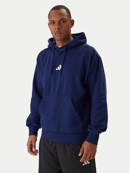 Adidas Bluza Essentials Feel Cozy JE3810 Granatowy Regular Fit. Niebieskie bluzy nierozpinane męskie ADIDAS, m, bez wzorów, z bawełny, bez ramiączek, bez kaptura. Za 219.99 zł.