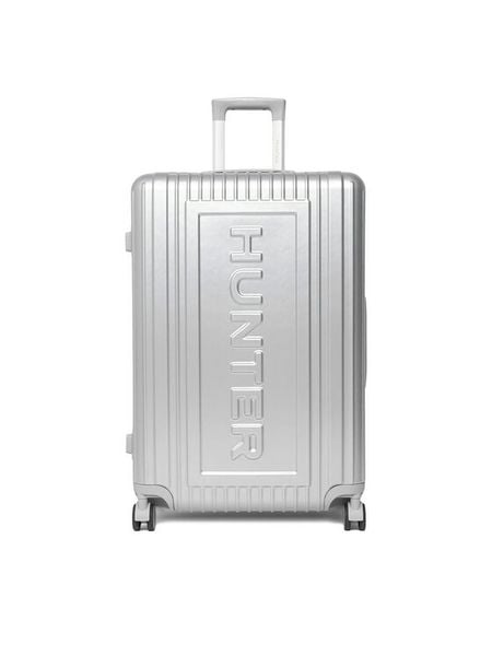 Hunter Walizka duża CEO-HUNTER-L-002-08-SILVER Srebrny. Szare walizki męskie Hunter, bez wzorów, z tworzywa sztucznego, duże. Za 399.99 zł.