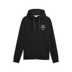 Męska bluza z kapturem PUMA x ASTON MARTIN ARAMCO F1® TEAM Essentials PUMA. Czarne bluzy nierozpinane męskie Puma, m, bez wzorów, sportowe, bez ramiączek, z kapturem. Za 299.00 zł.