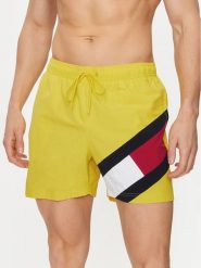 Tommy Hilfiger Szorty kąpielowe UM0UM02048 Żółty Slim Fit. Żółte kąpielówki męskie Tommy Hilfiger, bez wzorów, z syntetyku. Za 199.99 zł.