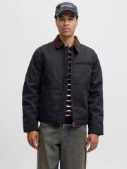 Jack&Jones kurtka pilotka JORNORREBRO WORKER JACKET 12282903 BLACK/CORDUROY C 2XL. Czarne kurtki męskie Jack & Jones, m, bez wzorów, bez ramiączek, bez kaptura. Za 209.99 zł.