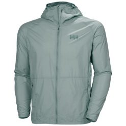 Kurtka wodoodporna Helly Hansen Roam Wind. Zielone kurtki męskie Helly Hansen, m, bez wzorów, casualowe, bez ramiączek, bez kaptura. Za 407.50 zł.