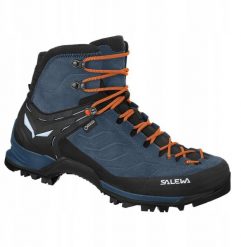 Buty mtn trainer mid gtx-dark denim-black-uk 7,5 (41) SALEWA. Czarne buty trekkingowe męskie Salewa, bez wzorów, z denimu, bez zapięcia. Za 1,006.84 zł.