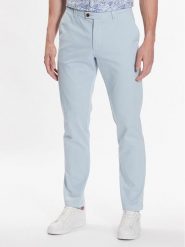 Cinque Chinosy Ciwood_2 2051 Błękitny Slim Fit. Niebieskie eleganckie spodnie męskie Cinque, bez wzorów, z bawełny. Za 569.99 zł.