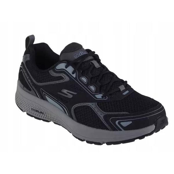 Buty do biegania męskie, Skechers Go Run Consistent. Czarne buty do biegania męskie Skechers, bez wzorów, bez zapięcia, do biegania. Za 233.99 zł.