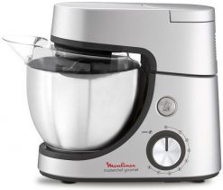 Moulinex QA519D robot kuchenny 1100 W 4,6 l Srebrny Wbudowane wagi. Roboty kuchenne Moulinex. Za 678.28 zł.