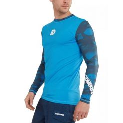 Lycra męska Fundango Manado z długim rękawem. Niebieskie koszulki męskie z długim rękawem Fundango, m, bez wzorów, z lycry, sportowe, bez kołnierzyka, bez ramiączek. Za 146.00 zł.