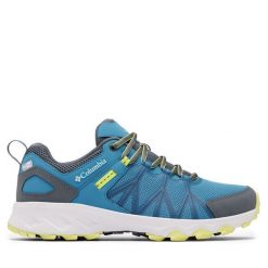 Trekkingi Columbia. Niebieskie buty trekkingowe męskie Columbia, bez wzorów, sportowe, bez obcasa, bez zapięcia. Za 399.99 zł.