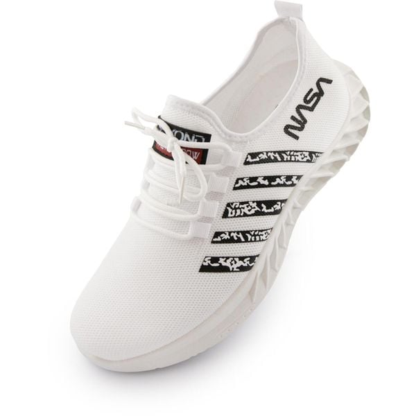 Białe Sneakersy NASA dla Mężczyzn - Rozmiar 41 - Styl Kosmiczny. Białe buty sportowe na co dzień męskie NASA, m, bez wzorów, z syntetyku, eleganckie, bez ramiączek, bez kaptura. Za 208.99 zł.