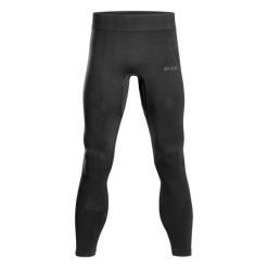 Męskie legginsy regeneracyjne bezszwowe kompresyjne oddychające Infrared CEP. Czarne legginsy męskie CEP, m, bez wzorów, z elastanu, długie, do biegania. Za 449.00 zł.