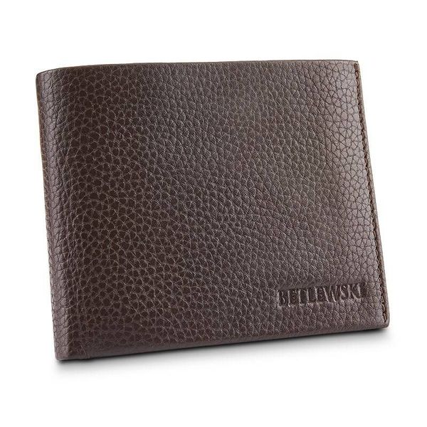 Portfel męski BETLEWSKI BPM-CF-68 c. brązowy. Brązowe portfele męskie Betlewski, bez wzorów, ze skóry. Za 115.00 zł.