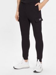 EA7 Emporio Armani Spodnie dresowe 8NPP59 PJ05Z 1200 Czarny Regular Fit. Czarne spodnie dresowe męskie EA7 Emporio Armani, bez wzorów, z bawełny. Za 399.99 zł.