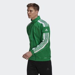 Kurtka adidas Squadra 21 Presentation. Białe kurtki męskie ADIDAS, m, bez wzorów, sportowe, bez ramiączek, bez kaptura. W wyprzedaży za 160.15 zł.