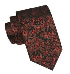 Męski Krawat - Angelo di Monti - Odcienie Miedzi, Kwiaty. Krawaty i muchy męskie Angelo di Monti, bez wzorów, z tkaniny, eleganckie. Za 45.00 zł.