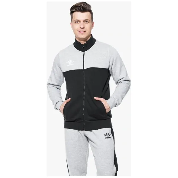 Umbro Bluza Fleece Zip Through , czarny, rozmiar M. Czarne bluzy bez kaptura męskie Umbro, m, bez wzorów, z bawełny, bez kaptura. W wyprzedaży za 79.99 zł.