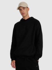 4F Bluza dresowa nierozpinana z kapturem męska - czarna XL. Czarne bluzy nierozpinane męskie 4f, m, bez wzorów, z dresówki, z kapturem. Za 159.99 zł.