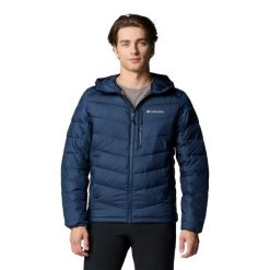 Kurtka ocieplana męska Columbia Labyrinth Loop Hooded z kapturem. Niebieskie kurtki męskie Columbia, m, bez wzorów, sportowe, bez ramiączek, z kapturem. Za 745.99 zł.