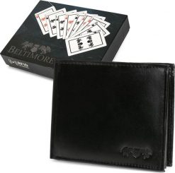 Beltimore Męski ekskluzywny portfel skóra naturalna licowa klasyczny poziomy RFiD Beltimore G12. Portfele męskie Beltimore, bez wzorów, ze skóry. Za 47.99 zł.