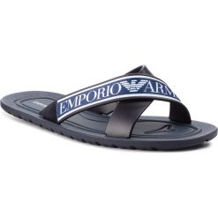 Klapki EMPORIO ARMANI - X4P079 XL293 A044 Blue/White/Night. Klapki i japonki męskie marki Emporio Armani. Za 349.00 zł.