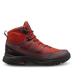 Trekkingi Helly Hansen. Brązowe buty trekkingowe męskie Helly Hansen, bez wzorów, sportowe, bez obcasa, bez zapięcia. Za 579.99 zł.
