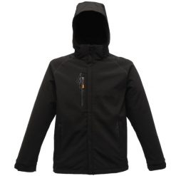 Męski Softshell Repeller Professional. Czarne kurtki softshell męskie Regatta, l, bez wzorów, z softshellu, bez kaptura, trekkingowe. Za 276.99 zł.