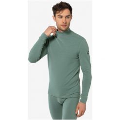 Koszulka termoaktywna z długim rękawem męska SUPER.NATURAL. Zielone bielizna termoaktywna męska super.natural, m, bez wzorów, bez ramiączek. Za 379.99 zł.