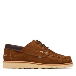 Półbuty Barbour. Brązowe codzienne półbuty męskie Barbour, bez wzorów, bez obcasa, bez zapięcia. Za 1,399.00 zł.