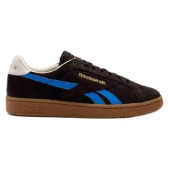 Sneakersy Reebok Club C Grounds zamszowe brązowe. Czarne buty sportowe na co dzień męskie Reebok, bez wzorów, ze skóry, retro, bez ramiączek, bez kaptura. W wyprzedaży za 424.30 zł.