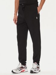 U.S. Polo Assn. Spodnie dresowe MUP4416 Czarny Relaxed Fit. Czarne spodnie dresowe męskie U.S. Polo Assn., bez wzorów, z bawełny. Za 229.99 zł.