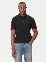 HUGO Polo Deabono_D 50517638 Czarny Regular Fit. Czarne koszulki polo męskie Hugo, m, bez wzorów, z bawełny, bez kołnierzyka, bez ramiączek. Za 409.99 zł.