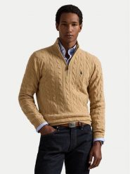 Polo Ralph Lauren Sweter 710876766006 Beżowy Regular Fit. Brązowe kardigany męskie Polo Ralph Lauren, l, bez wzorów, z wełny, bez ramiączek. Za 989.99 zł.