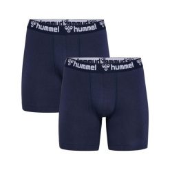 Bokserki męskie 2-pak Hummel Boxers granatowe. Niebieskie bokserki męskie HUMMEL, m, bez wzorów. Za 60.90 zł.