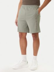 Calvin Klein Szorty sportowe LV04LF240G Beżowy Regular Fit. Brązowe szorty sportowe męskie Calvin Klein, bez wzorów, z bawełny, sportowe. Za 289.99 zł.
