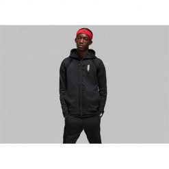 Bluza sportowa męska Nike Air Jordan Zion. Czarne bluzy z kapturem męskie Nike, m, bez wzorów, z kapturem. Za 768.00 zł.