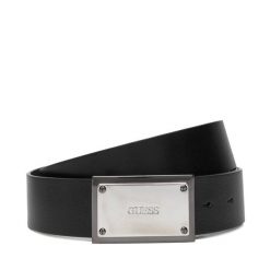 Pasek Męski Guess. Czarne paski męskie Guess, z aplikacjami. Za 279.99 zł.