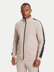 Guess Bluza Z2YQ10 KB3P2 Beżowy Regular Fit. Brązowe bluzy rozpinane męskie Guess, m, z aplikacjami, z bawełny, bez ramiączek, bez kaptura. Za 299.99 zł.