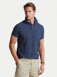 Polo Ralph Lauren Polo 710548797012 Niebieski Slim Fit. Niebieskie koszulki polo męskie Polo Ralph Lauren, l, bez wzorów, z bawełny, bez kołnierzyka, bez ramiączek. Za 379.99 zł.