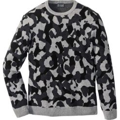 Sweter z bawełny z recyclingu Regular Fit bonprix szary moro. Swetry męskie marki bonprix. Za 37.99 zł.